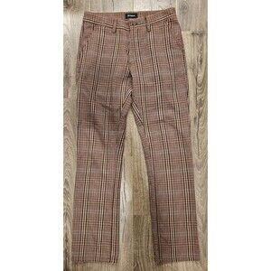 Brixton Reserve Standard Fit Pants, 32x32, Red/Brown/Khaki Plaid